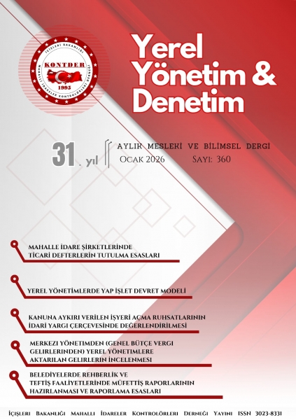 YEREL YÖNETİM VE DENETİM DERGİSİ Ocak 2026